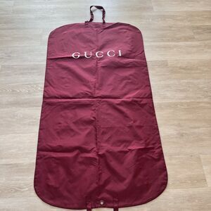 Gucci Red Burgundy Garment Dust Bag Storage Travel Nylon 54.5" x 29"